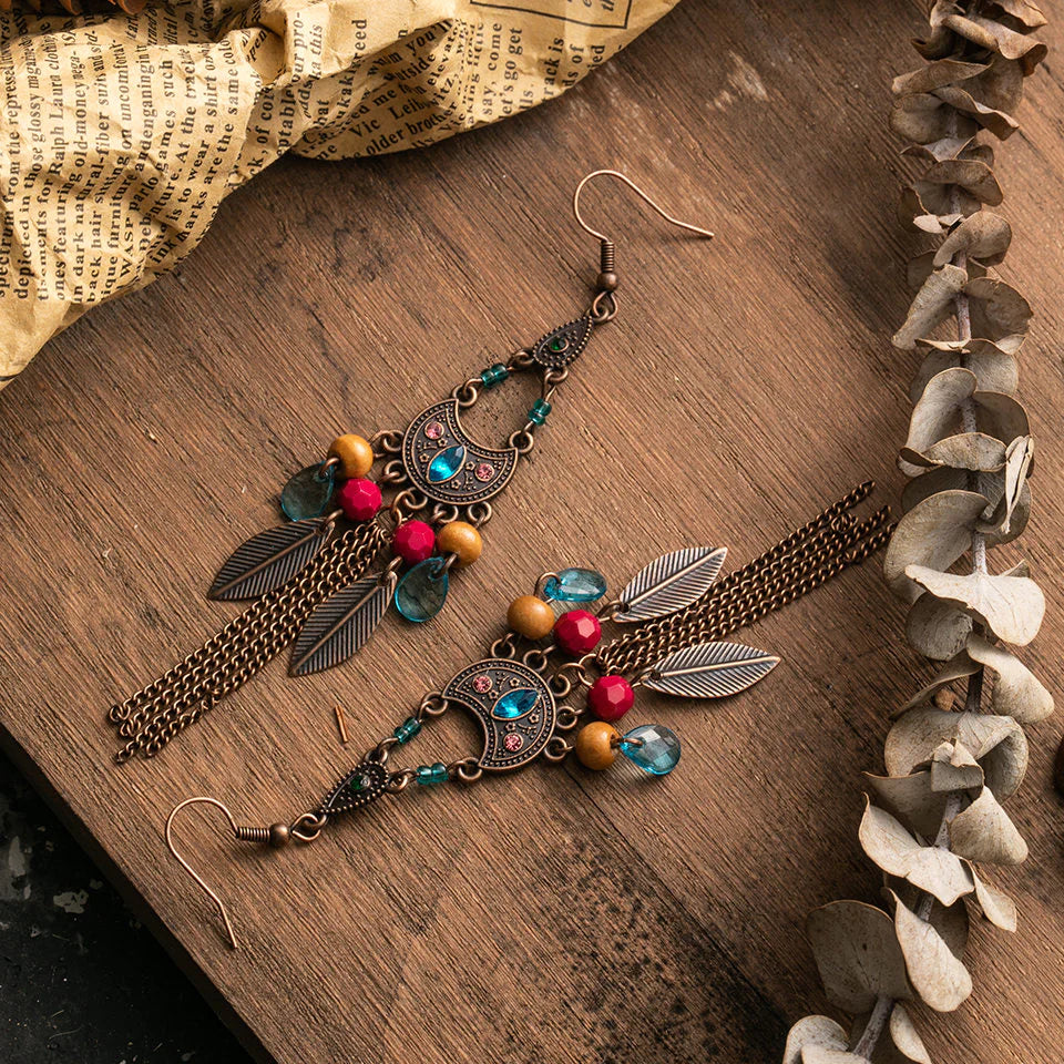 Boho Tribe Dangle Earrings Blackbrdstore