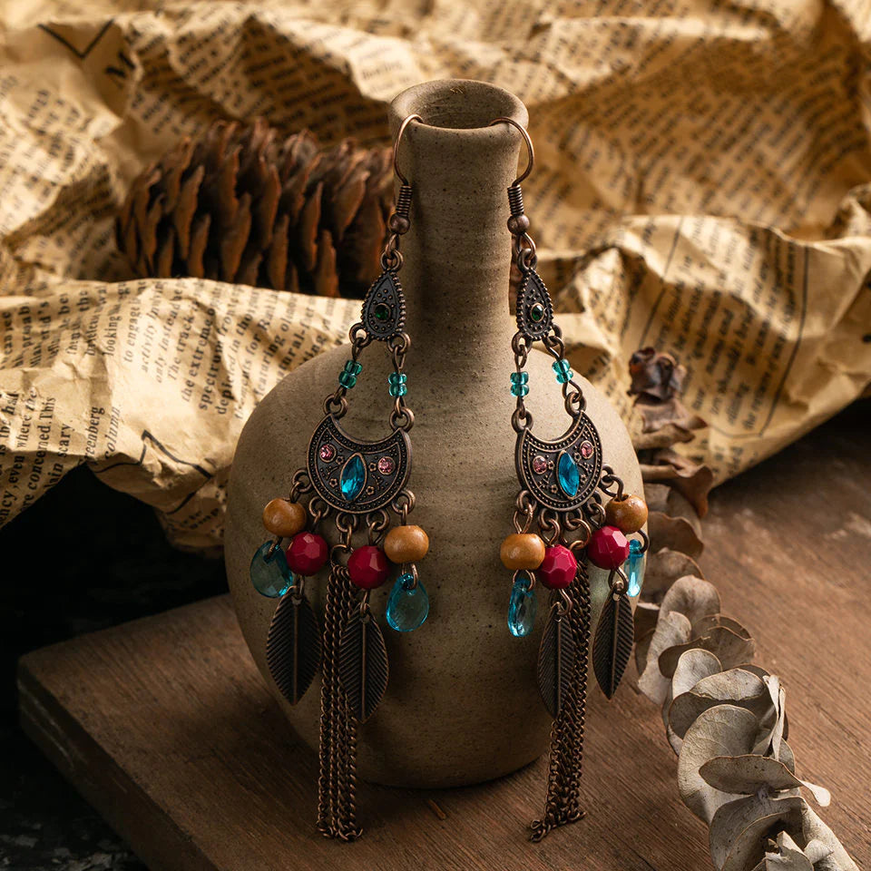 Boho Tribe Dangle Earrings Blackbrdstore