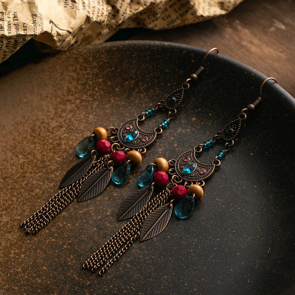 Boho Tribe Dangle Earrings Blackbrdstore