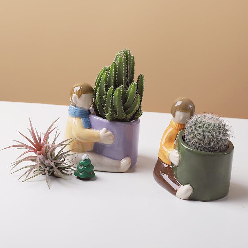 Boy or Girl Succulent Pots Blackbrdstore