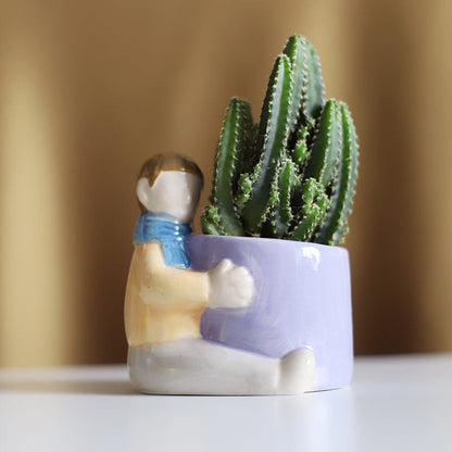 Boy or Girl Succulent Pots Blackbrdstore