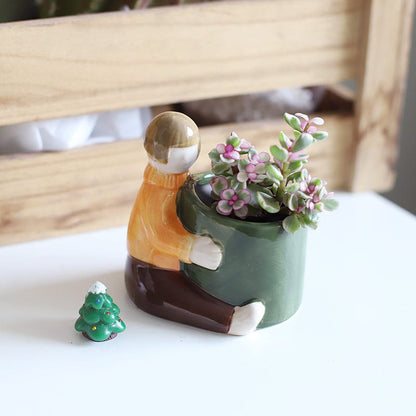 Boy or Girl Succulent Pots Blackbrdstore