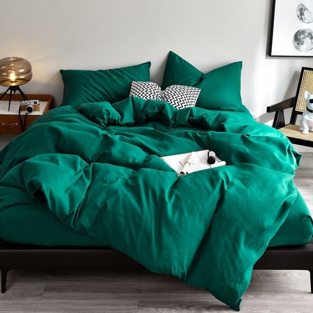 Brush Solid Color Duvet Cover Set Blackbrdstore