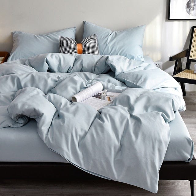 Brush Solid Color Duvet Cover Set Blackbrdstore