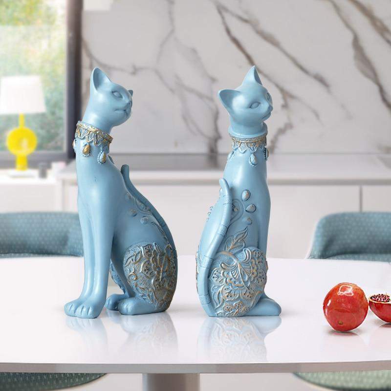 CAT FIGURINE (SET OF 2) Blackbrdstore