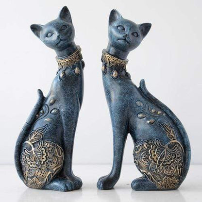 CAT FIGURINE (SET OF 2) Blackbrdstore