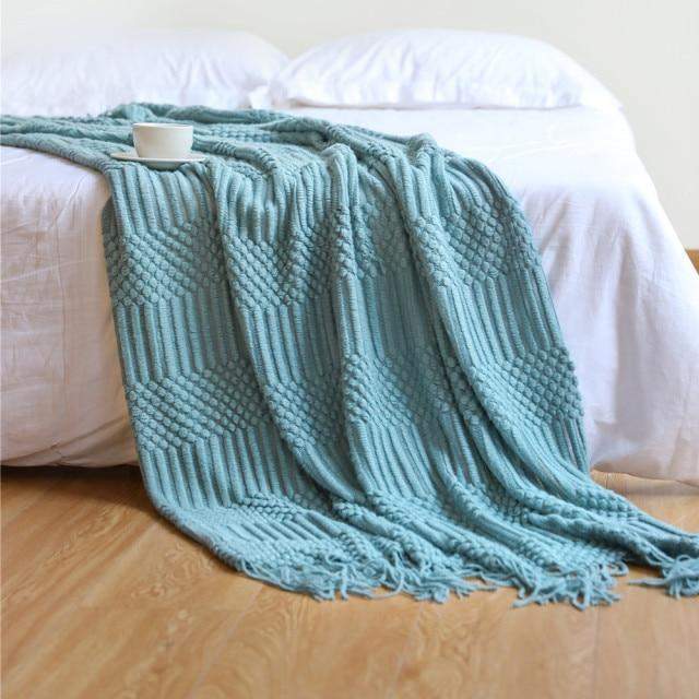 Camari Blanket With Tassels Blackbrdstore