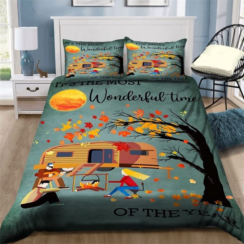 Camping Sweet Camping Duvet Cover Set Blackbrdstore