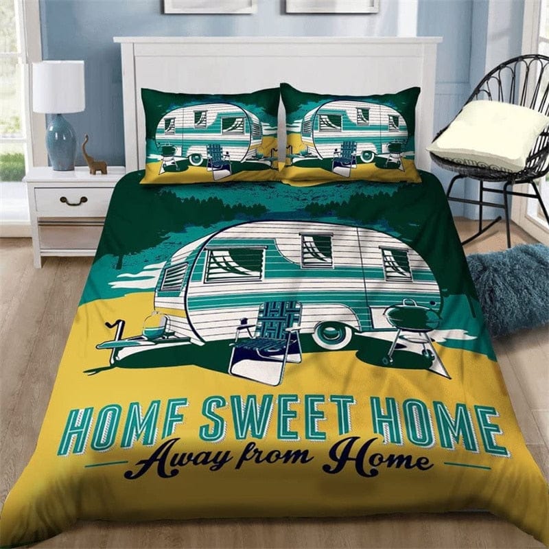 Camping Sweet Camping Duvet Cover Set Blackbrdstore