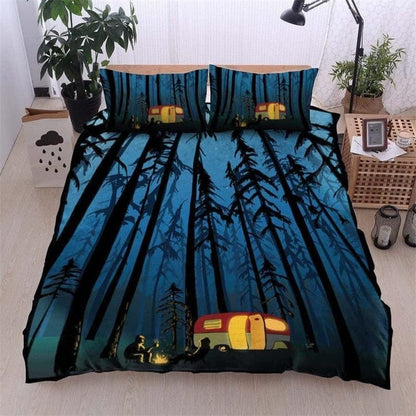 Camping Sweet Camping Duvet Cover Set Blackbrdstore