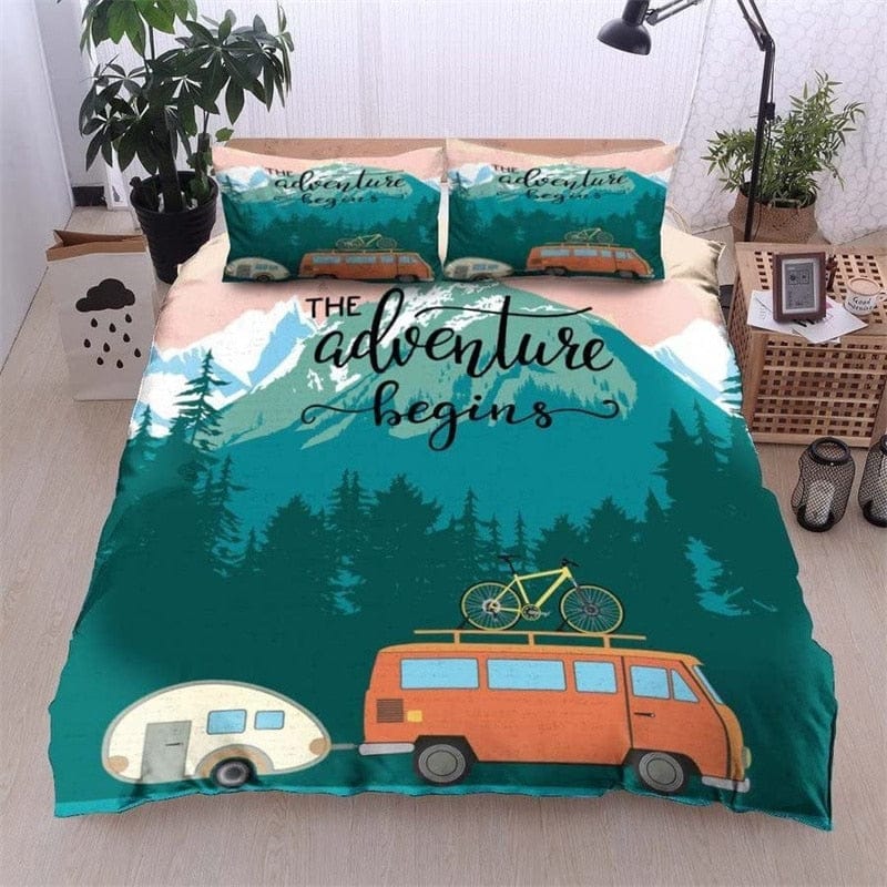 Camping Sweet Camping Duvet Cover Set Blackbrdstore