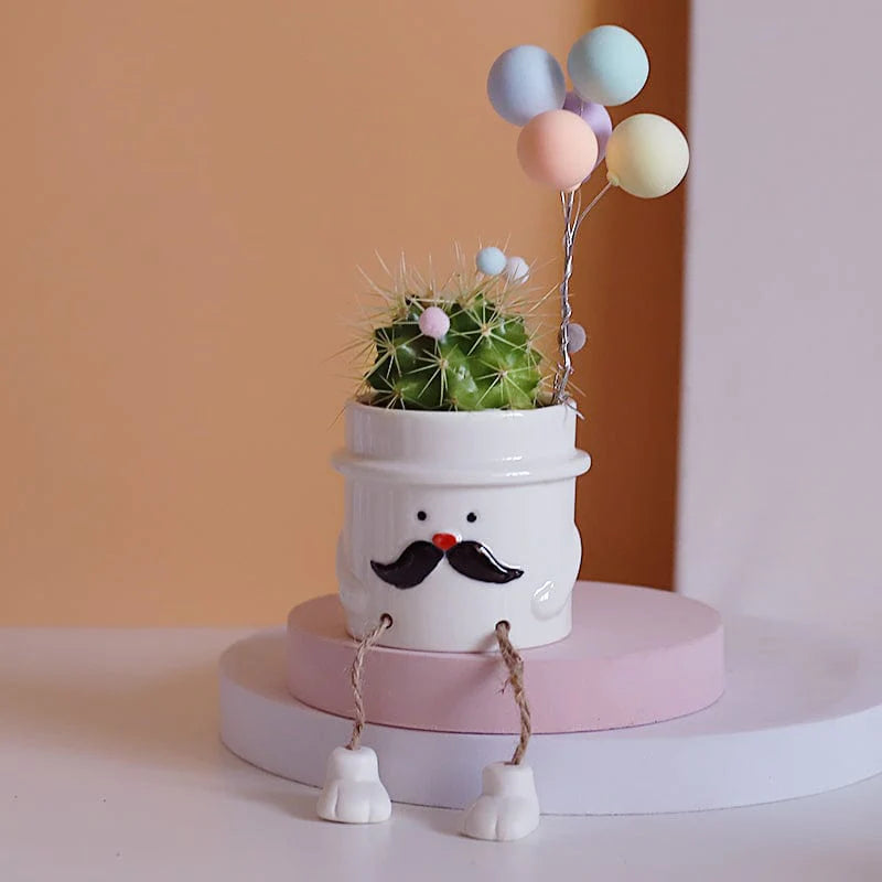 Cartoon Foot Mini-Character Flower Pot Blackbrdstore