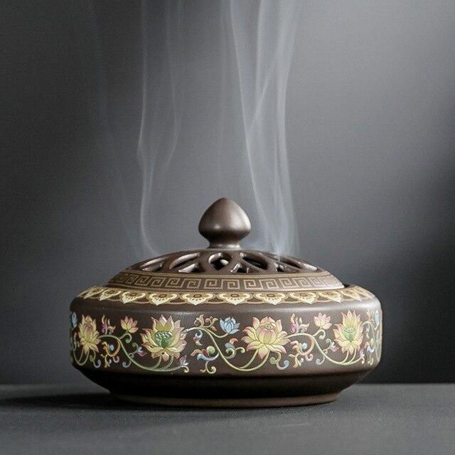 Ceramic Cloisonné Incense Burner Blackbrdstore