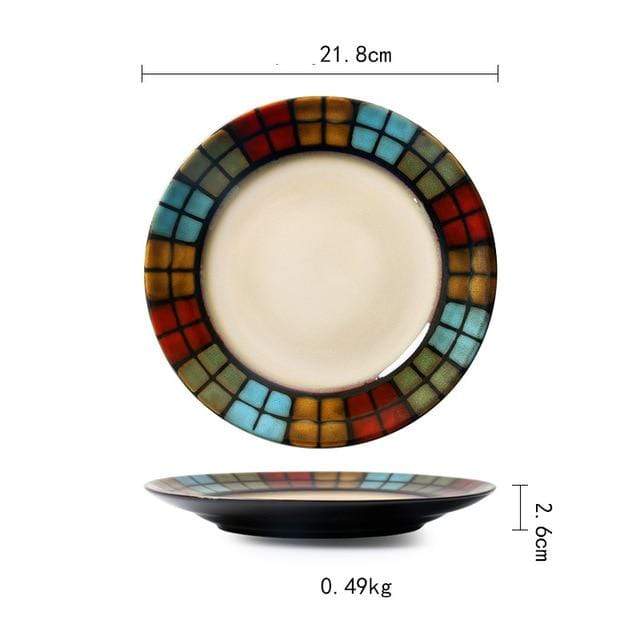 Ceramic Colorful Plates Blackbrdstore