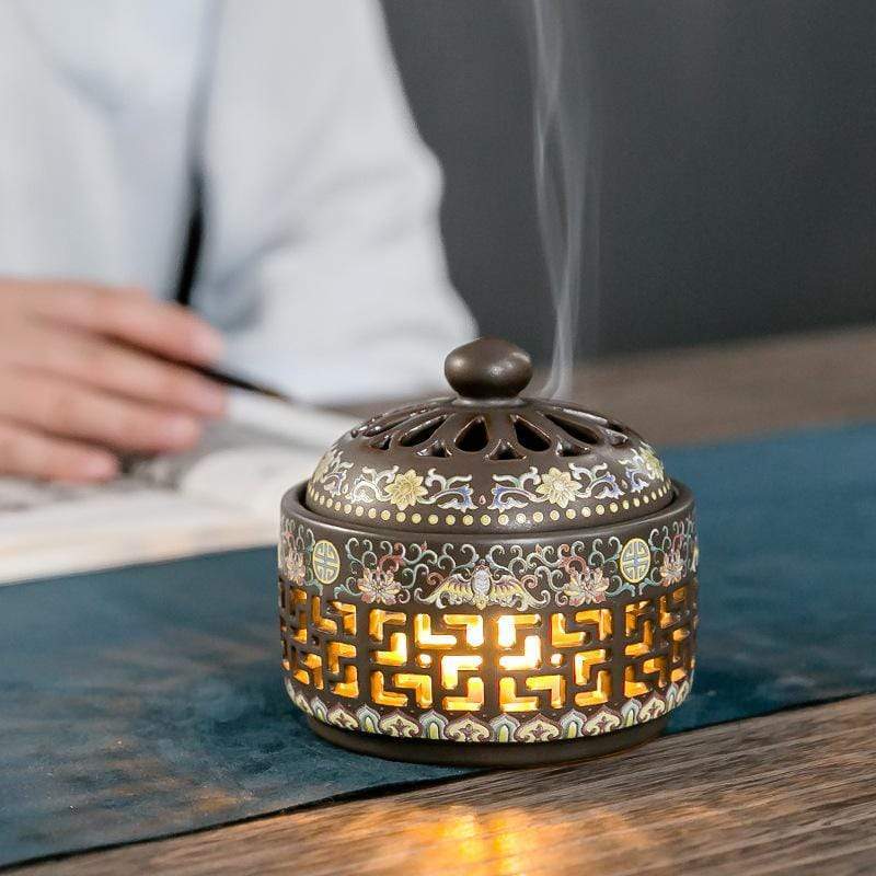 Ceramic Led Incense Burner Blackbrdstore