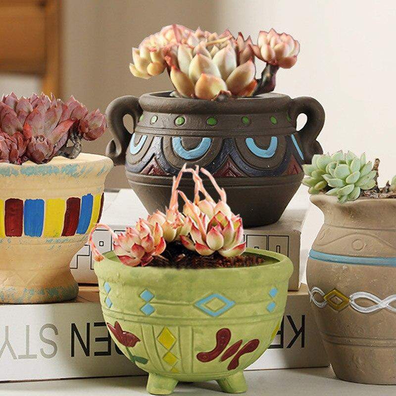 Ceramic Succulent Pots Blackbrdstore