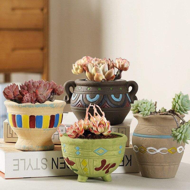 Ceramic Succulent Pots Blackbrdstore