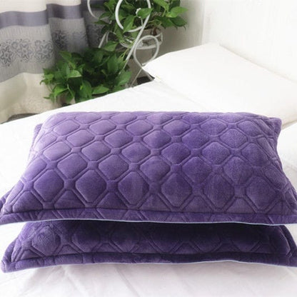 Chrisette 2 Pcs Crystal Velvet Pillowcase Blackbrdstore