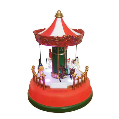 Christmas Carousel with Led Light Blackbrdstore