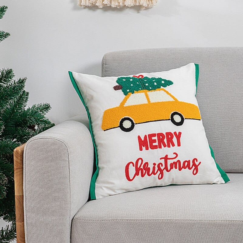 Christmas Embroidery Pillow Covers Blackbrdstore