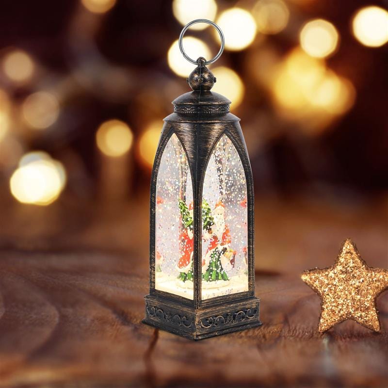Christmas Snow Globe Lantern Blackbrdstore