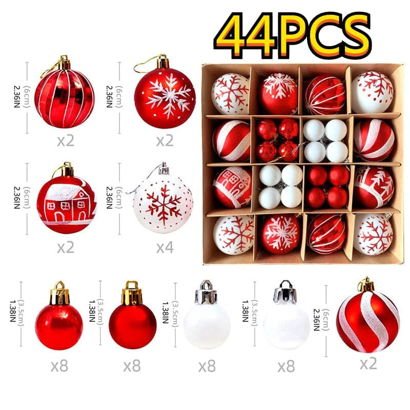 Christmas Tree Balls Set Blackbrdstore