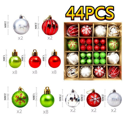 Christmas Tree Balls Set Blackbrdstore