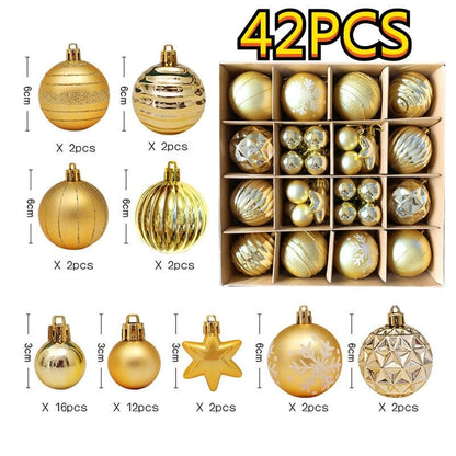 Christmas Tree Balls Set Blackbrdstore