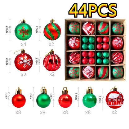 Christmas Tree Balls Set Blackbrdstore