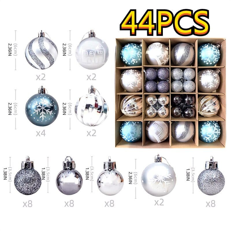 Christmas Tree Balls Set Blackbrdstore