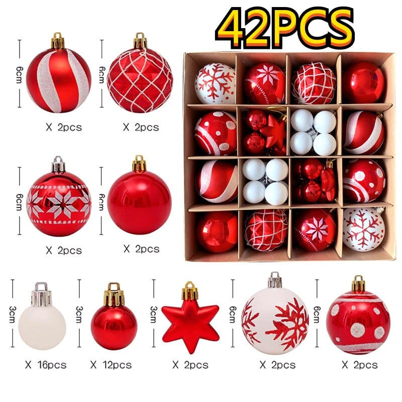 Christmas Tree Balls Set Blackbrdstore