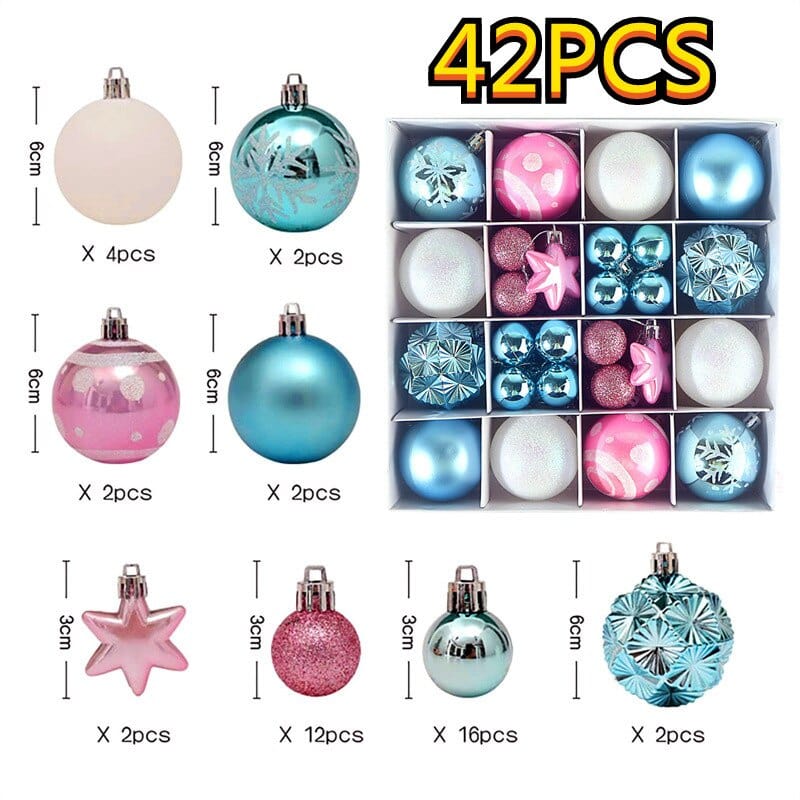 Christmas Tree Balls Set Blackbrdstore