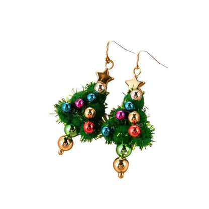 Christmas Tree Earrings Blackbrdstore