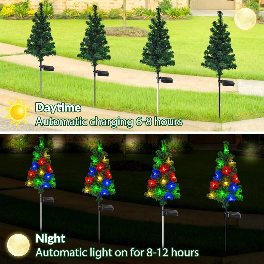 Christmas Tree Solar Garden Light Blackbrdstore