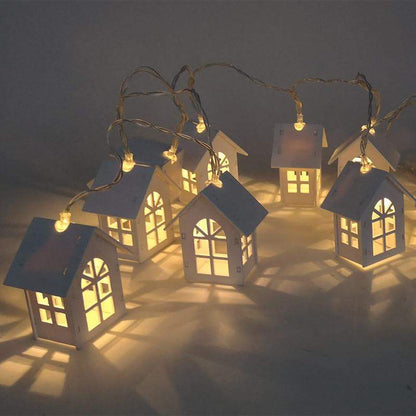 Christmas Village LED Fairy Lights Blackbrdstore