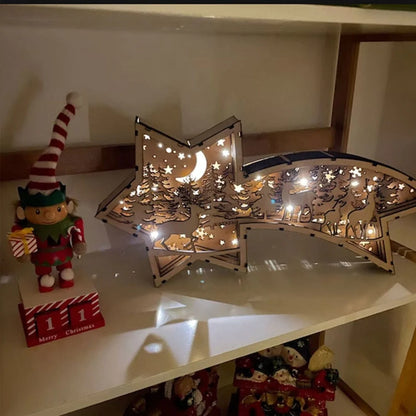 Christmas Wooden LED Shooting Star Blackbrdstore