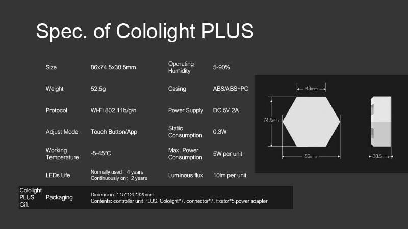 Cololight Plus Honeycomp Lamp Blackbrdstore