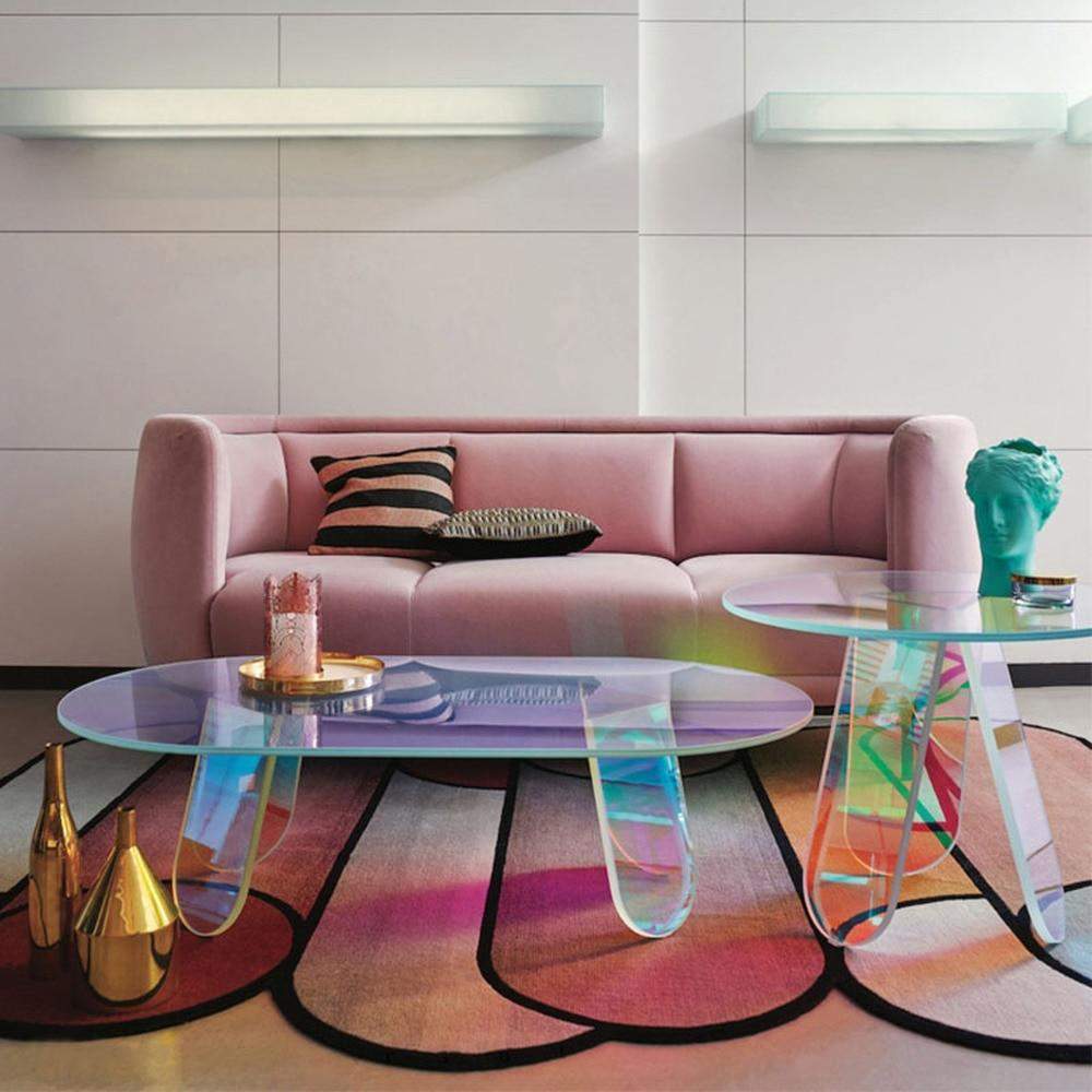 Colorful Acrylic Coffee Table Blackbrdstore