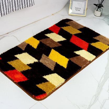 Colorful Blocks Bath Mat Blackbrdstore