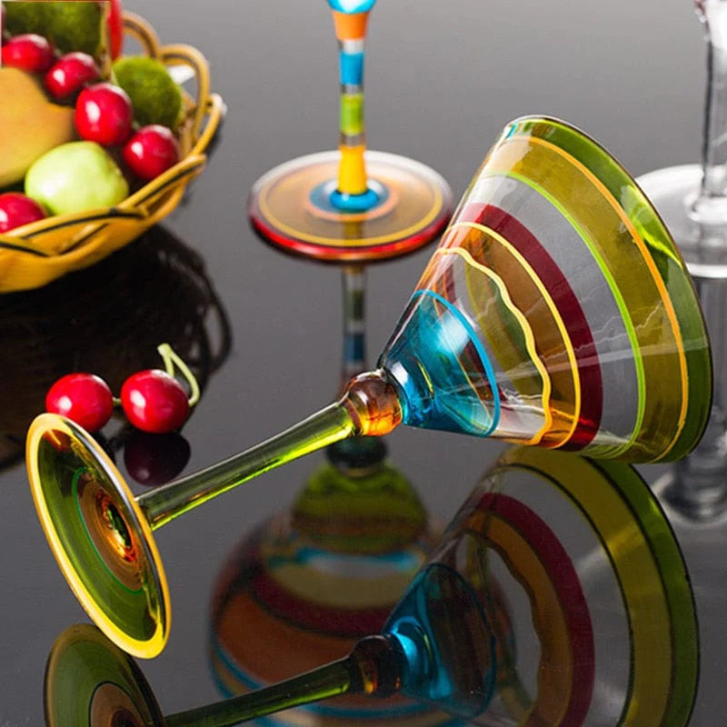 Colorful Margarita Glass Blackbrdstore