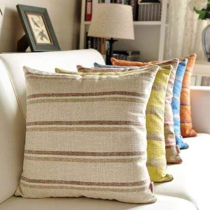 Country Lattice Stripes Cushion Covers Blackbrdstore