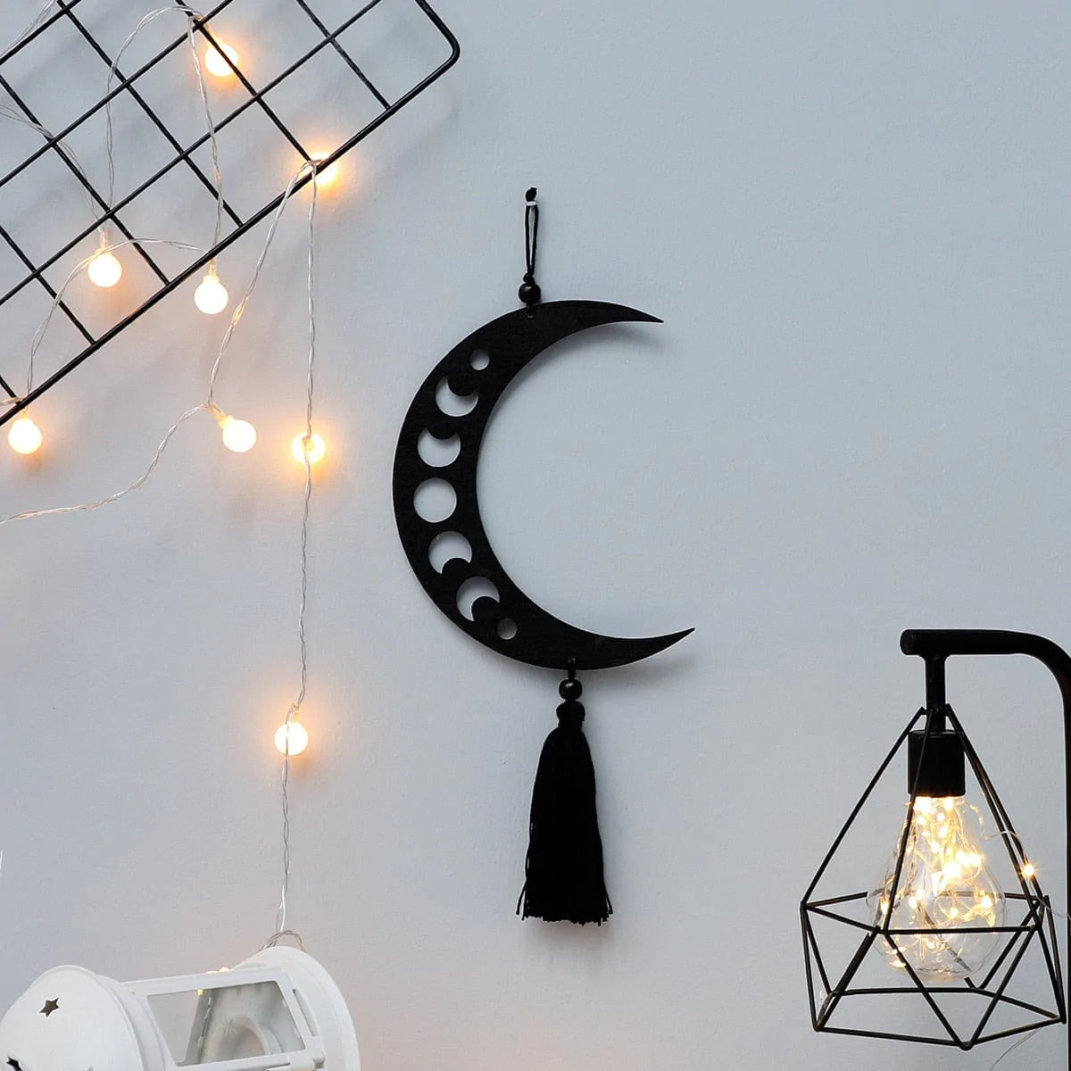 Crescent Moon Phase With Tassels Blackbrdstore