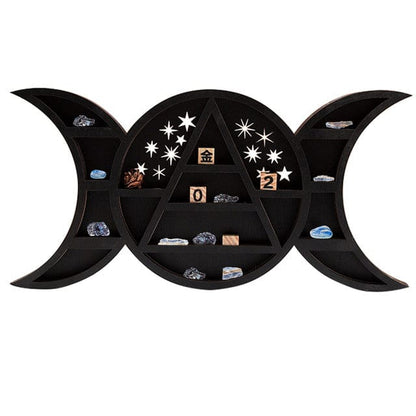 Crescents Moon Shelf Crystal Display Blackbrdstore