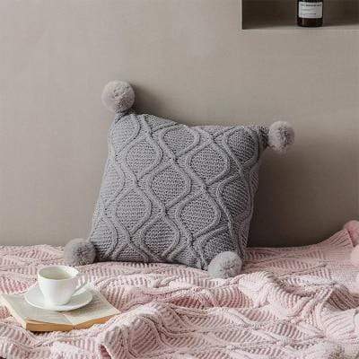 Crochet Chenille Knitted Cushion Cover Blackbrdstore