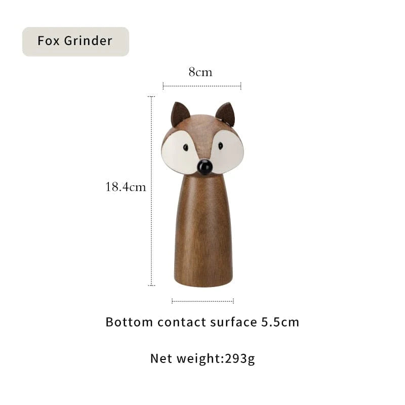 Cute Animals Salt And Pepper Mill Grinder Blackbrdstore