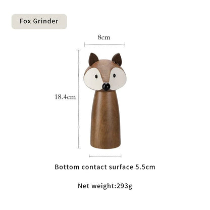 Cute Animals Salt And Pepper Mill Grinder Blackbrdstore