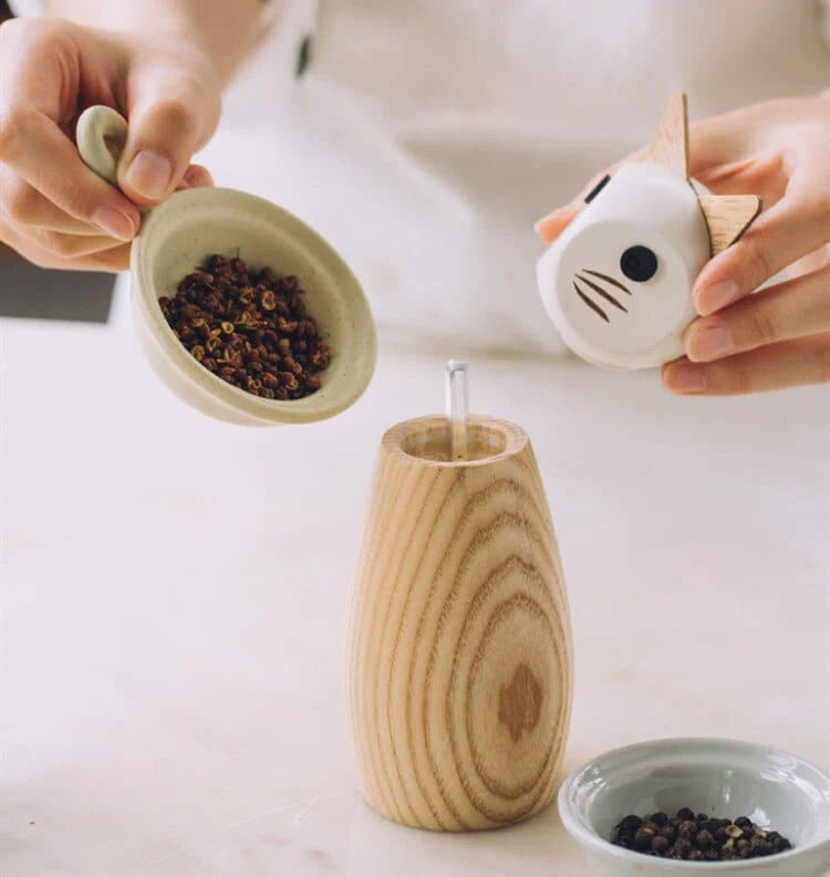 Cute Animals Salt And Pepper Mill Grinder Blackbrdstore