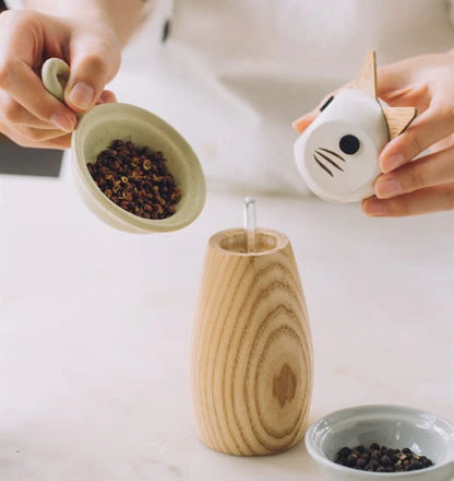 Cute Animals Salt And Pepper Mill Grinder Blackbrdstore