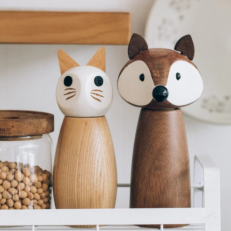 Cute Animals Salt And Pepper Mill Grinder Blackbrdstore