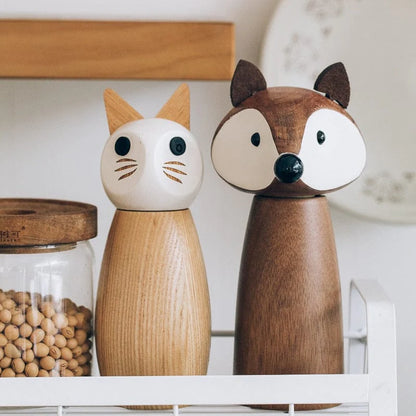 Cute Animals Salt And Pepper Mill Grinder Blackbrdstore